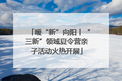 暖“新”向阳丨“三新”领域夏令营亲子活动火热开展