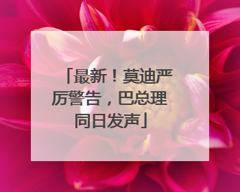 最新！莫迪严厉警告，巴总理同日发声