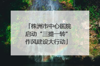 株洲市中心医院启动“三提一转”作风建设大行动