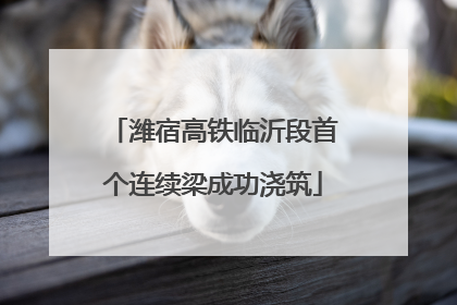 潍宿高铁临沂段首个连续梁成功浇筑