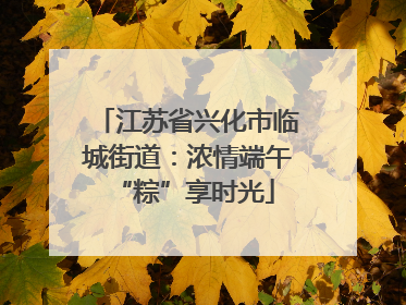 江苏省兴化市临城街道：浓情端午 “粽”享时光