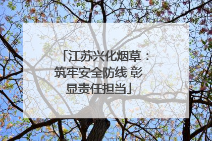 江苏兴化烟草：筑牢安全防线 彰显责任担当