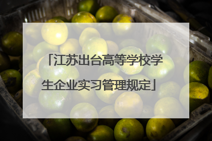 江苏出台高等学校学生企业实习管理规定
