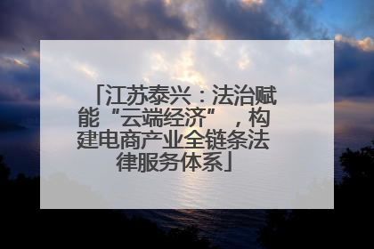 江苏泰兴：法治赋能“云端经济”，构建电商产业全链条法律服务体系