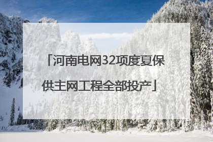 河南电网32项度夏保供主网工程全部投产