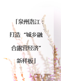 泉州洛江：打造“城乡融合露营经济”新样板