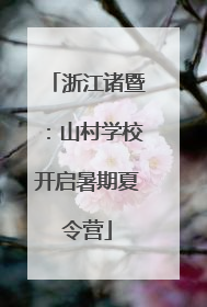 浙江诸暨：山村学校开启暑期夏令营