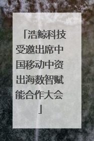 浩鲸科技受邀出席中国移动中资出海数智赋能合作大会