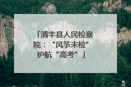 清丰县人民检察院：“风筝未检”护航“高考”
