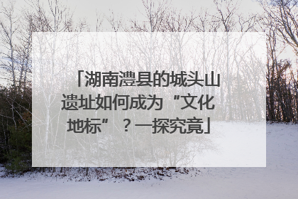 湖南澧县的城头山遗址如何成为“文化地标”？一探究竟