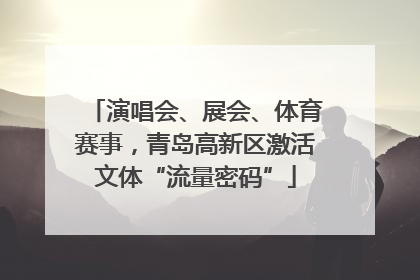 演唱会、展会、体育赛事，青岛高新区激活文体“流量密码”