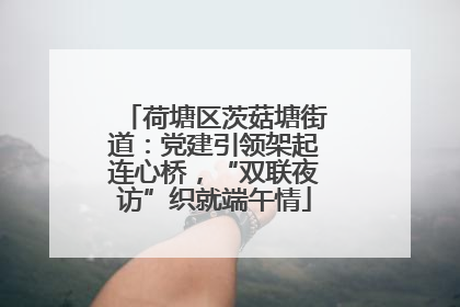 荷塘区茨菇塘街道：党建引领架起连心桥，“双联夜访”织就端午情