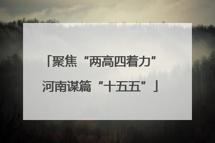 聚焦“两高四着力” 河南谋篇“十五五”