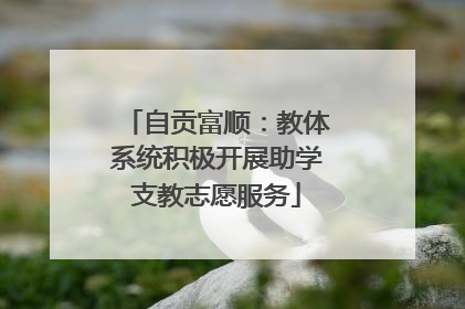 自贡富顺：教体系统积极开展助学支教志愿服务