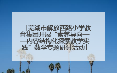 芜湖市解放西路小学教育集团开展“素养导向——内容结构化探索教学实践”数学专题研讨活动