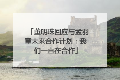 董明珠回应与孟羽童未来合作计划：我们一直在合作