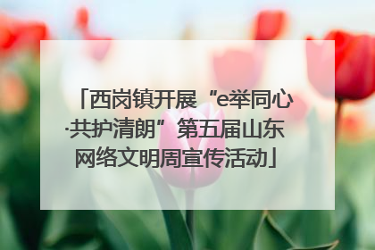 西岗镇开展“e举同心·共护清朗”第五届山东网络文明周宣传活动