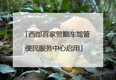 西部首家警顺车驾管便民服务中心启用