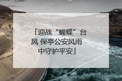 迎战“蝴蝶”台风 保亭公安风雨中守护平安