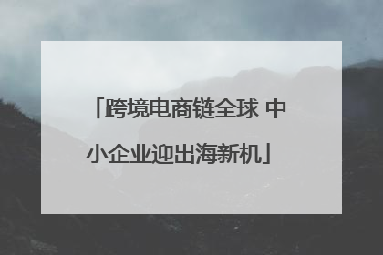 跨境电商链全球 中小企业迎出海新机