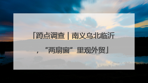 蹲点调查｜南义乌北临沂，“两扇窗”里观外贸