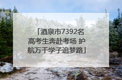 酒泉市7392名高考生奔赴考场 护航万千学子追梦路