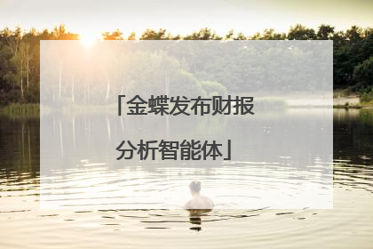 金蝶发布财报分析智能体