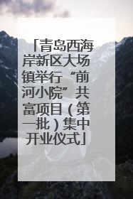 青岛西海岸新区大场镇举行“前河小院”共富项目（第一批）集中开业仪式