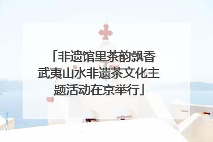 非遗馆里茶韵飘香 武夷山水非遗茶文化主题活动在京举行