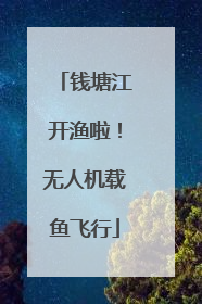 钱塘江开渔啦！无人机载鱼飞行