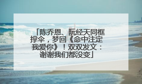 陈乔恩、阮经天同框撑伞，梦回《命中注定我爱你》！双双发文：谢谢我们都没变