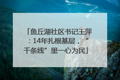鱼丘湖社区书记王萍：14年扎根基层，“千条线”里一心为民