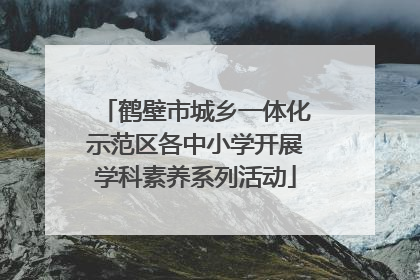 鹤壁市城乡一体化示范区各中小学开展学科素养系列活动