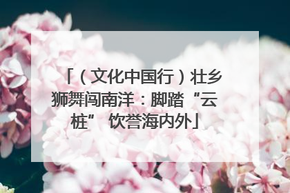 （文化中国行）壮乡狮舞闯南洋：脚踏“云桩” 饮誉海内外
