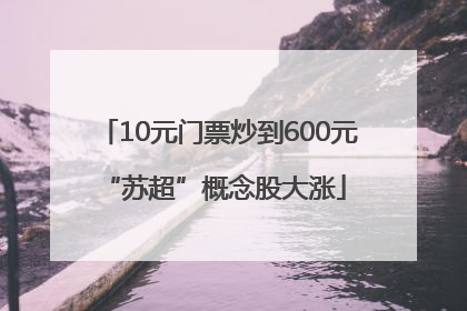 10元门票炒到600元 “苏超”概念股大涨