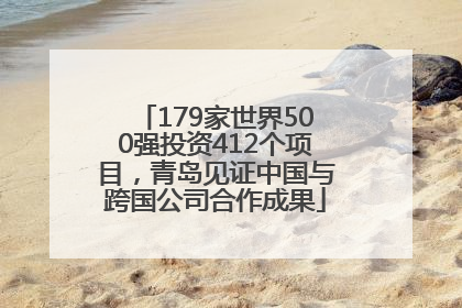 179家世界500强投资412个项目，青岛见证中国与跨国公司合作成果