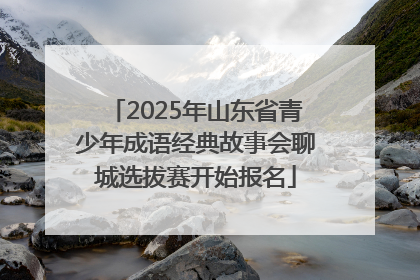 2025年山东省青少年成语经典故事会聊城选拔赛开始报名