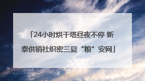 24小时烘干塔昼夜不停 新泰供销社织密三夏“粮”安网
