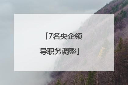 7名央企领导职务调整