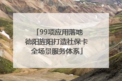 99项应用落地 德阳旌阳打造社保卡全场景服务体系